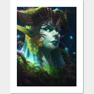 Female dryad Fantasy Portrait Posters and Art